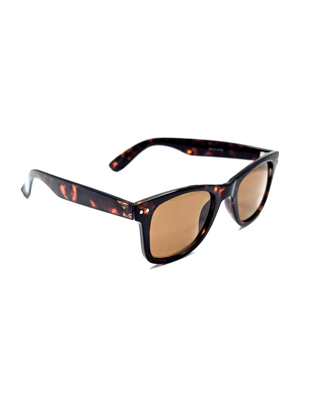 Brown Lens Black Tortoiseshell Square Frame Women’s Sunglasses 090-01-2142